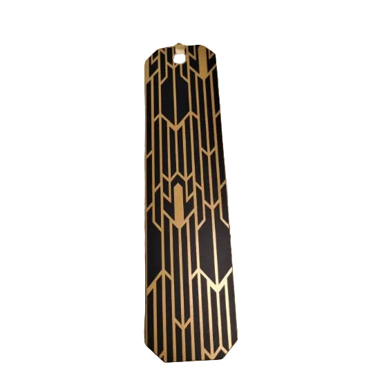 A bookmark of Art Deco Golden Wedges design