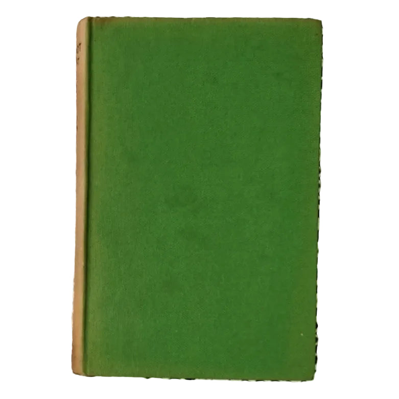 A hardcover book with a solid green cover.