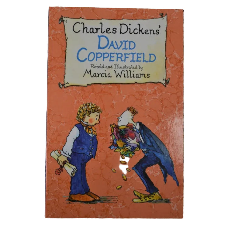 Front cover of Charles Dickens' David Copperfield retold by Marcia Williams.