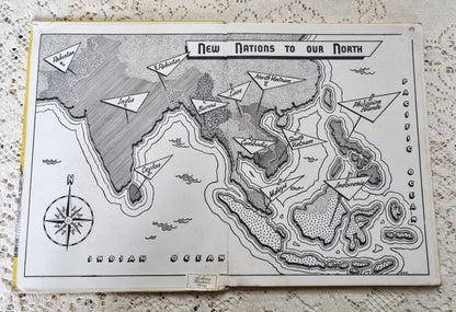 Map on the end sheet of Building the Modern World Vol. 2 by Mark Howard