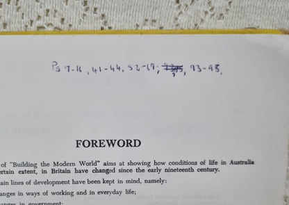 Inscription top of page 3 of Building the Modern World Vol. 2 by Mark Howard