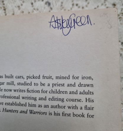 Inscription in Hunters and Warriors by Justin D'Ath