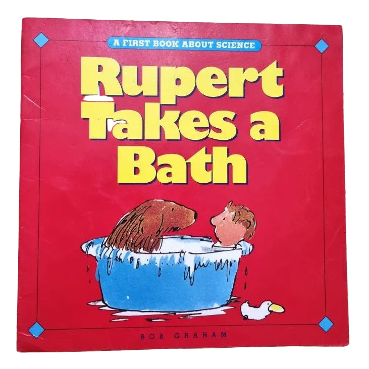 Front cover to Rupert Takes a Bath by Bob Graham