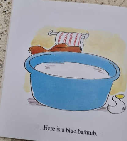 Page example of Rupert Takes a Bath by Bob Graham