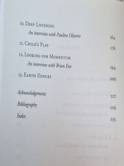 2nd contents page of Earth Dances: music in search of the primitive by Andrew Ford