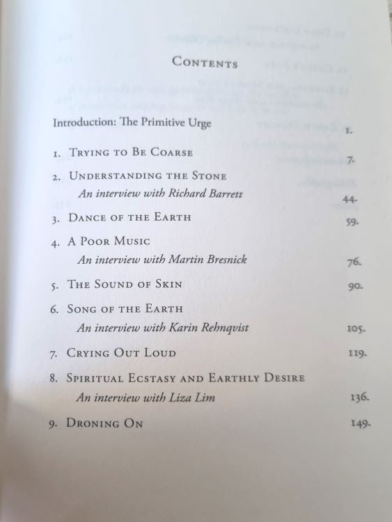 1st contents page of Earth Dances: music in search of the primitive by Andrew Ford