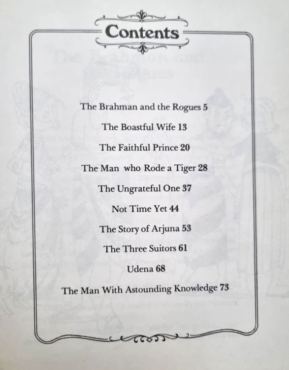 Contents of Stories From Indian Literature by Catherine Lim