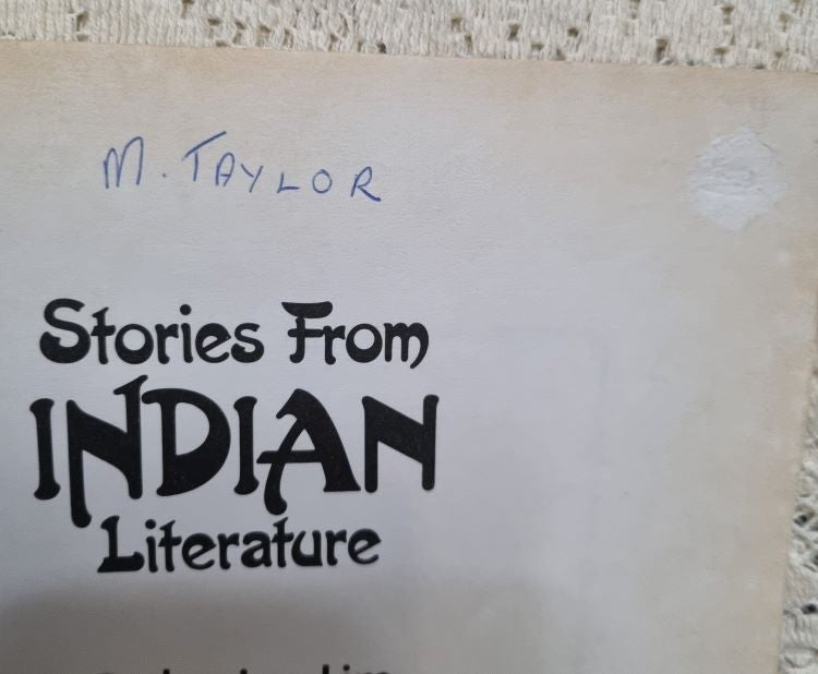 Inscription on Stories From Indian Literature by Catherine Lim
