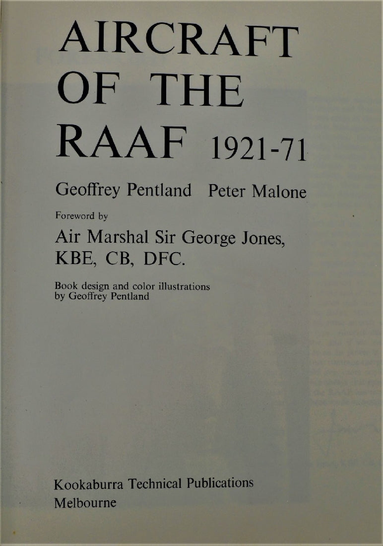 Aircraft of the RAAF: 1921-1971