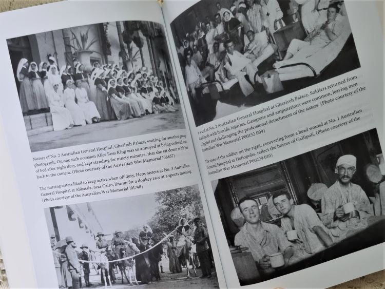 Example of photographs within ANZAC Girls: The Extraordinary Story Of Our World War 1 Nurses by Peter Rees