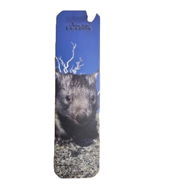 Australian Geographic bookmark of a wombat