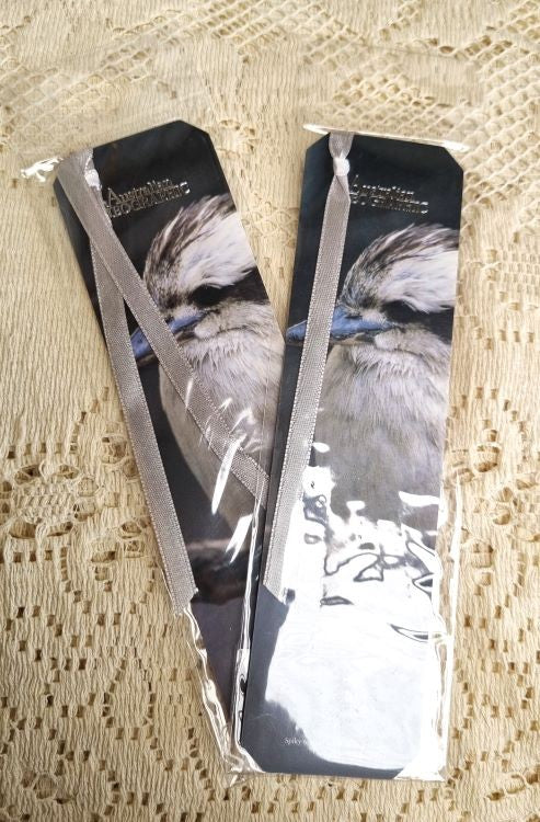  2 Australian Geographic bookmarks of a kookaburra