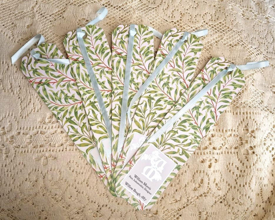 4 copies of a bookmark of William Morris' Willow Bough design from 1887