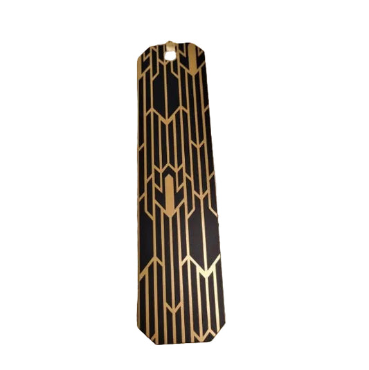 A bookmark of Art Deco Golden Wedges design