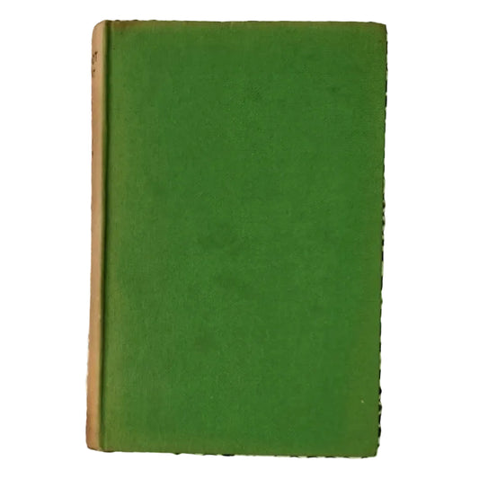 A hardcover book with a solid green cover.