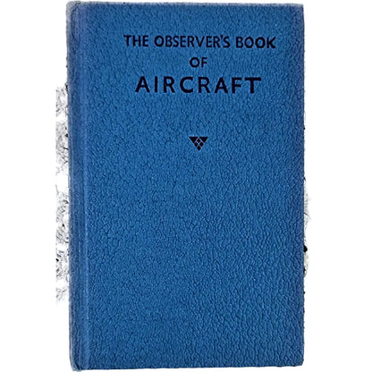 A blue hard cover book titled 'Observer's Book of Aircraft' with the publisher's logo and a small illustration of an aircraft.
