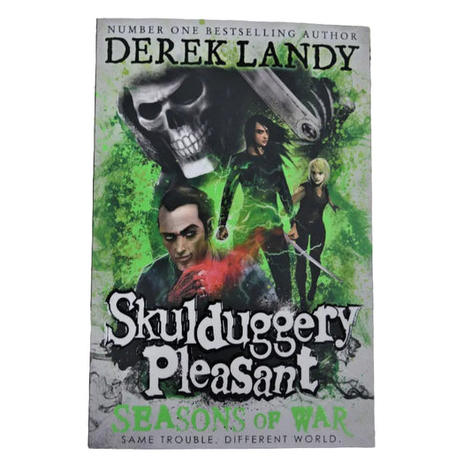 Front cover to Skulduggery Pleasant: Seasons of War by Derek Landy