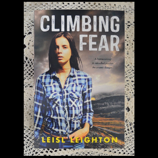 Front cover to Climbing Fear by Leisl Leighton
