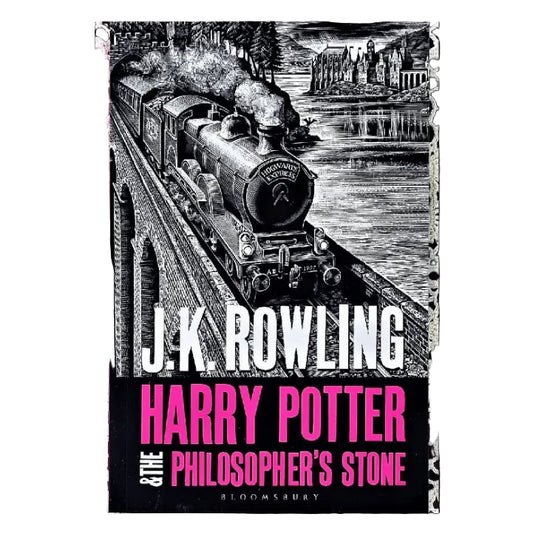 Front cover to Harry Potter and the Philosopher's Stone by J.K. Rowling