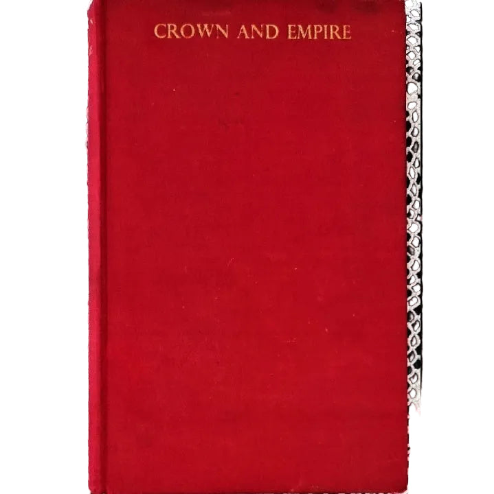 A red hard cover book with a title on the cover.