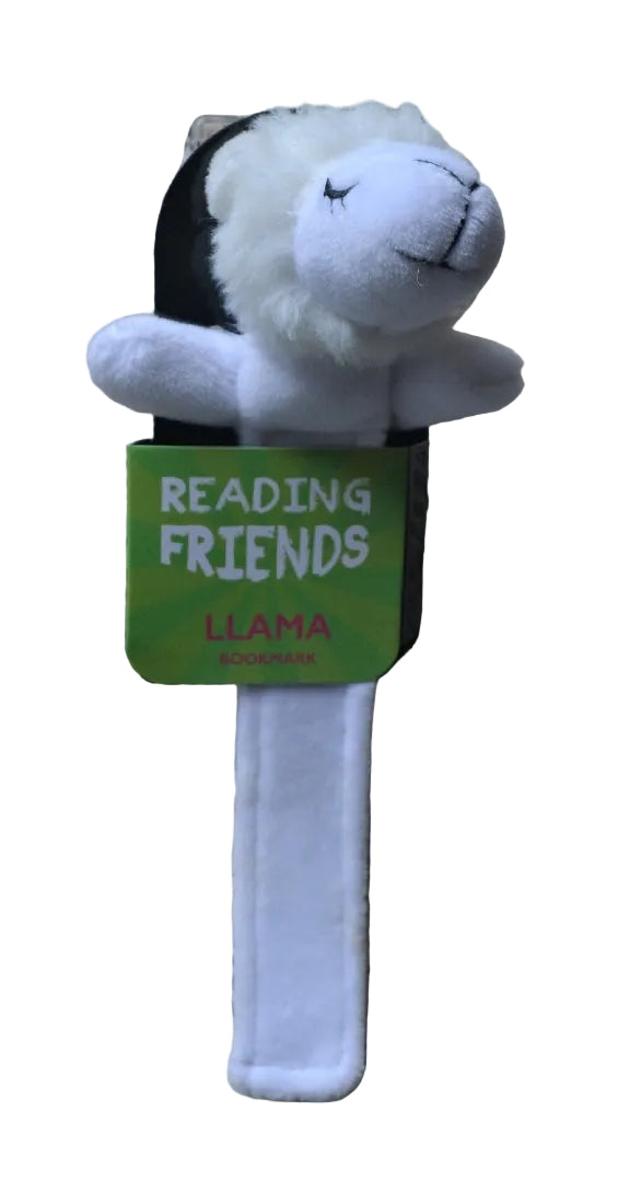 White Llama Reading Friends Bookmark